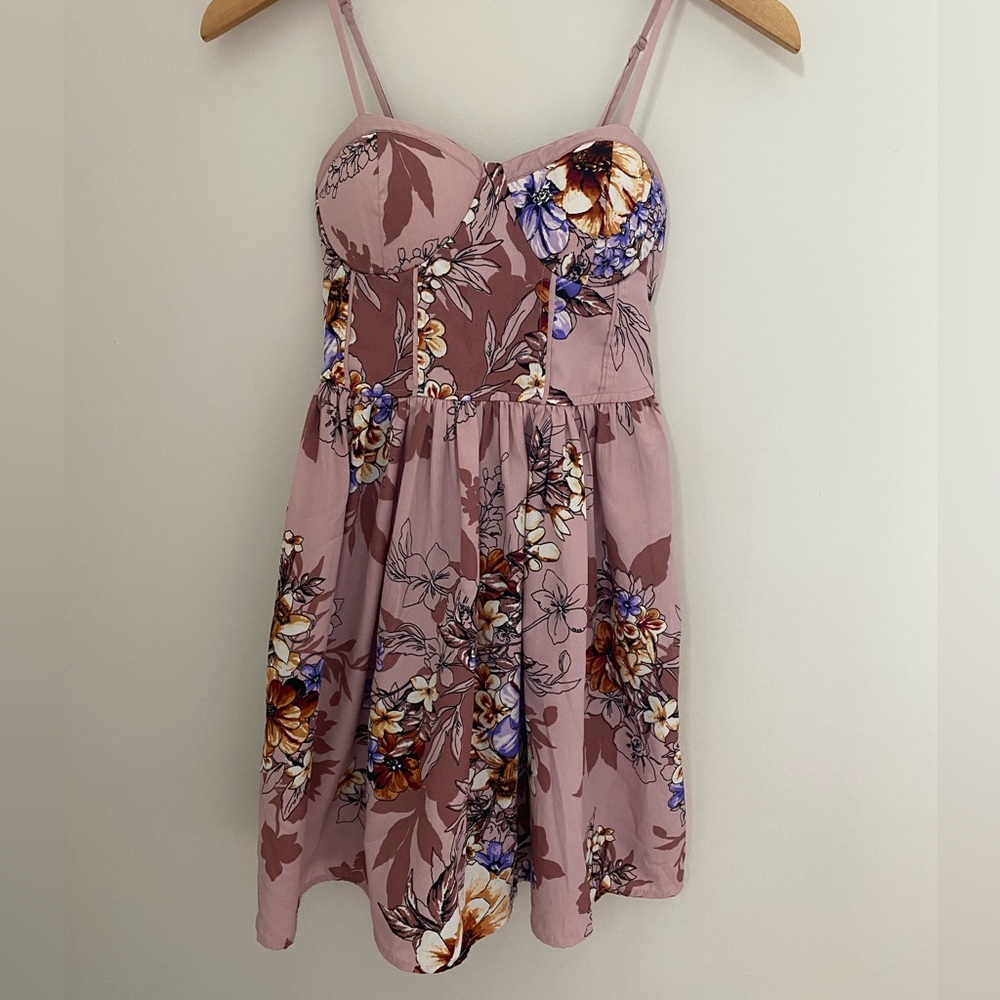 Band of Gypsies Dress Floral Bustier sleeveless Sundress